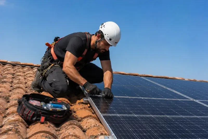 Maintenance et monitoring de panneaux solaires à Guénin
